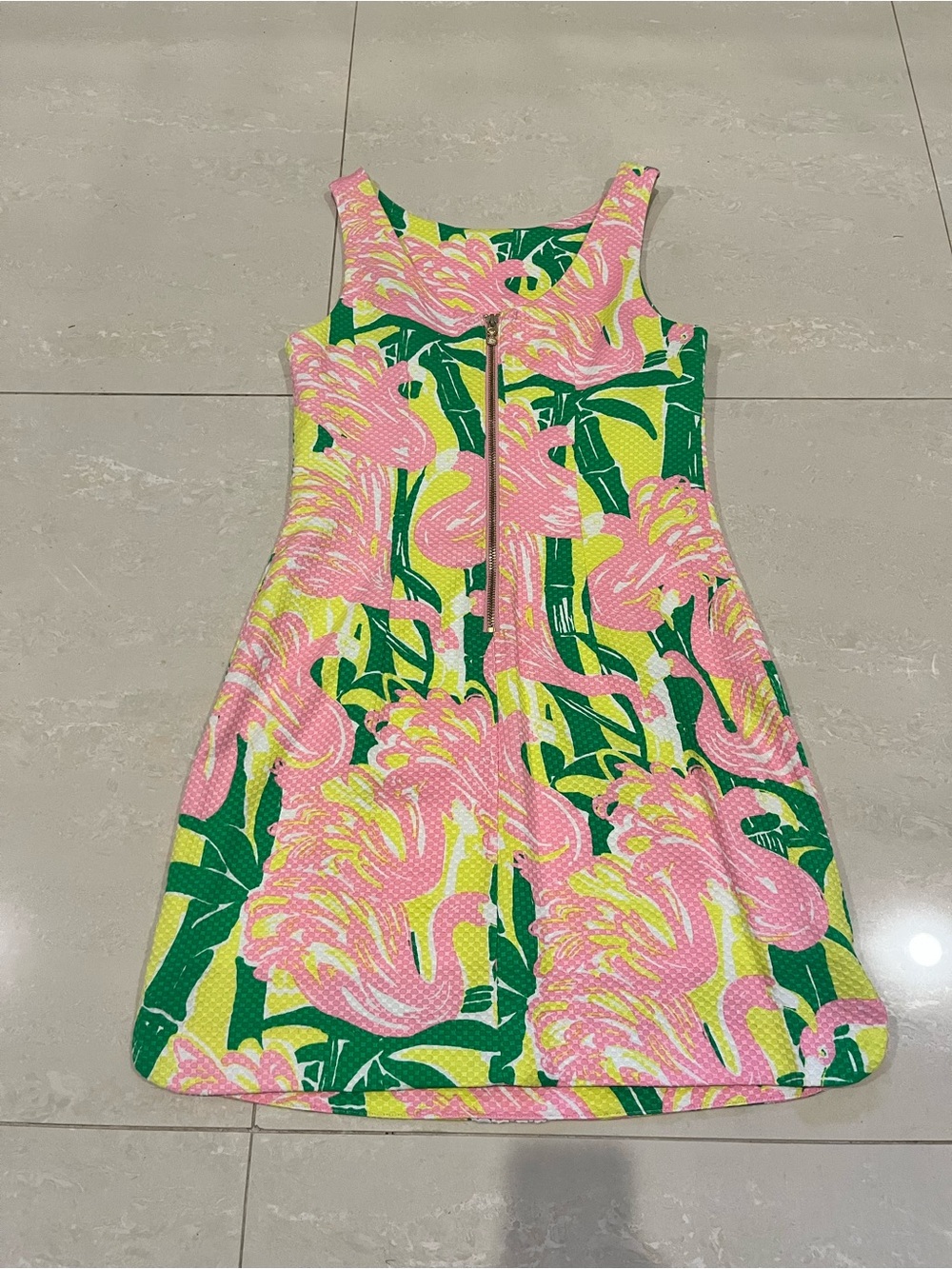 Lilly Pulitzer for Target Pink, Yellow & Green Floral Sleeveless Shift Dress - Picture 2 of 3